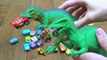 Dinosaurs Attack Disney Cars and Car-Nap Sally, Lightning McQueen Fights Dinosaurs Micro Drifters