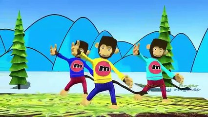 Five Little Monkeys Jumping On The Bed Rhymes | Animation Rhymes For Kids