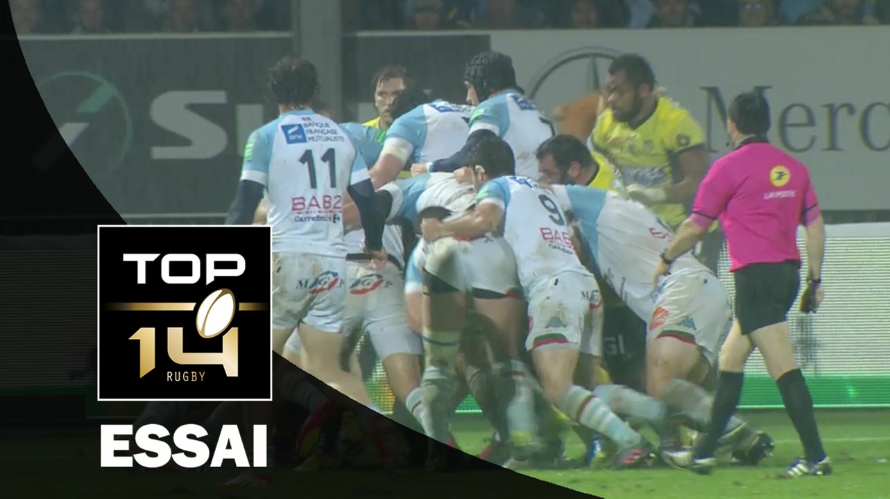 TOP 14 ‐ Essai Jean MONRIBOT (AB) – Bayonne-Clermont – J11 – Saison 2016/2017