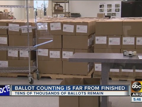 Ballot counting continues in Maricopa County