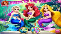 Disney Princess Elsa & Rapunzel as Mermaids at Ariels Birthday Party - Dress Up Game for Girls