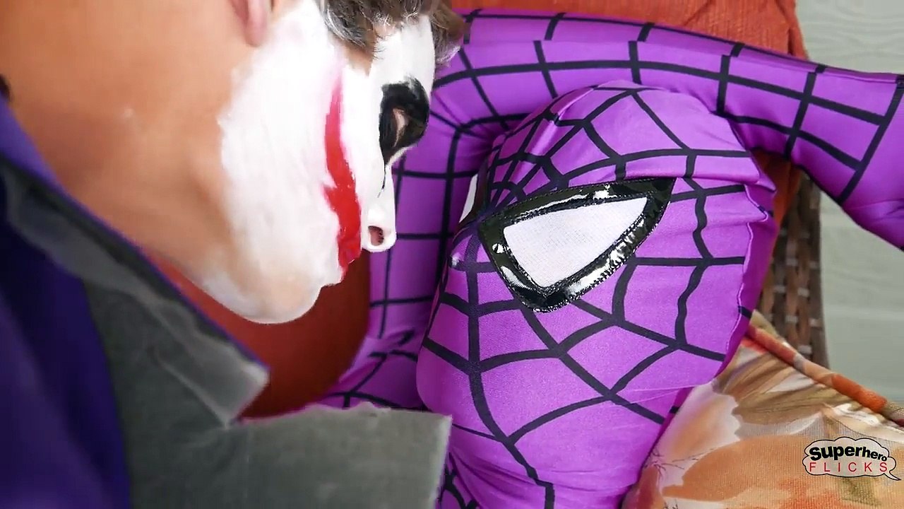 Crazy Joker vs Purple Spiderman vs Zombie Monkey Gorilla in Real Life Superhero Movie