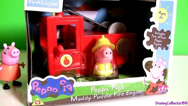 Peppa Pig Firetruck Engine Car Using Play Doh Muddy Puddles il Camion dei Pompieri Play Dough