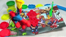 Play-Doh Spiderman Play Doh Marvel Super Hero Adventures Wolverine, Iron Man, Hulk Avengers