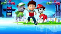 LA PATRULLA CANINA se Disfraza PJ MASKS as PAW PATROL Coloring Ryder Marshall Transform Catboy Gekko