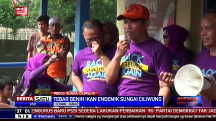 Ratusan Ribu Benih Ikan Disebar ke Kali Ciliwung