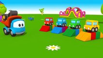 Мультики про машинки: ГРУЗОВИЧОК ЛЁВА Все серии подряд. Лёва Малыш. 3D конструктор - Машинки.