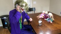 JOKER SHOOTS EYE OUT IN REAL LIFE !!! Joker vs Spiderman vs Doctor Syringe w/ 3 Bad Babies Prank IRL