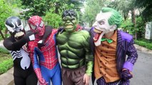 Spiderman SAW a Spino Dinosaur! Hulk Vs Joker Vs Venom Fight Dinosaur in Superheroes Action Movie