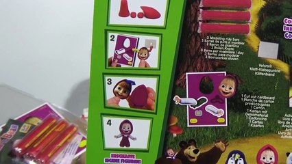 Маша и Медведь лепим из набора супер теста куклу Masha and the Bear clay buddies