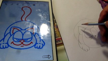 How to draw Garfield Как рисовать кота с мультика Кот Гарфилд