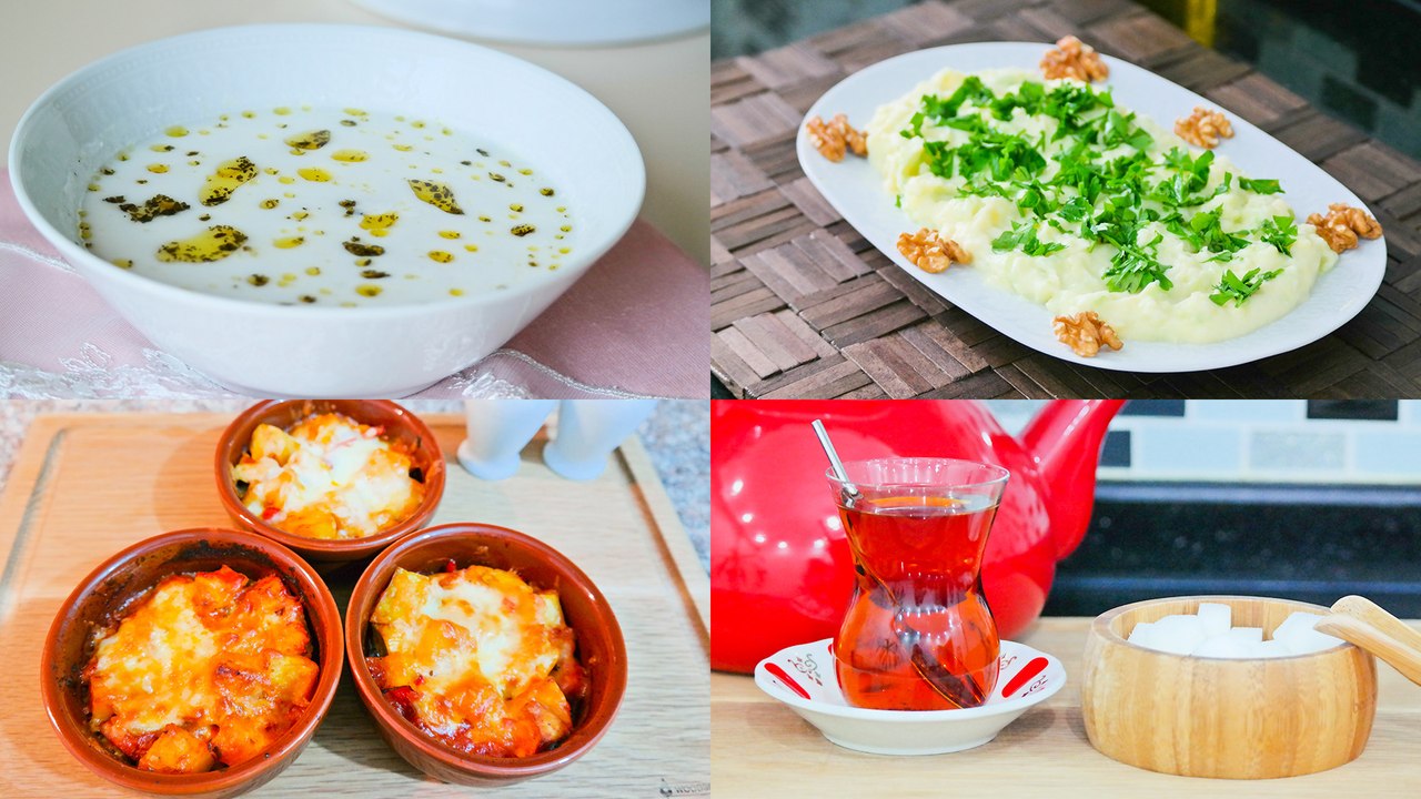 Menü 22 | Soğuk Çorba, Güveçte Kaşarlı Tavuk, Salatalıklı Patates Salatası, Çay