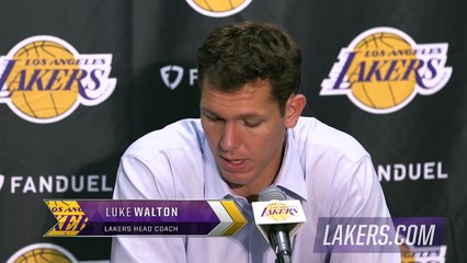 Luke Walton Postgame Interview | Warriors vs Lakers | November 4, 2016 | 2016-17 NBA Season