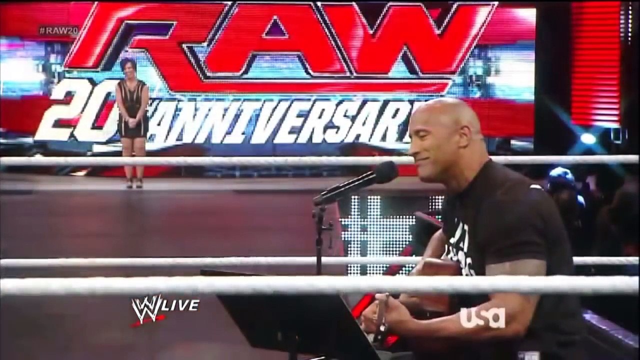 The Rock sings to Vickie Guerrero