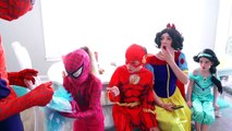 Harley Quinn Watch prank vs The Flash Spiderman Frozen Elsa Catwoman Captain America Batman Ariel