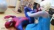 BAD BABY SPIDERMAN vs Pregnant FROZEN ELSA w/ Joker Poo and Fart Prank - Superheroes Real Life