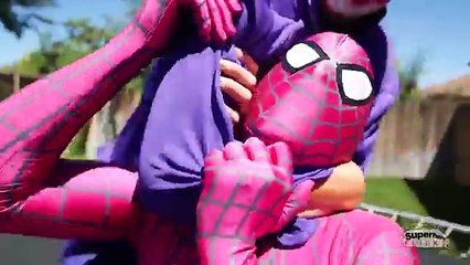 The Amazing Pink Spiderman vs Crazy Joker vs Bearded Joker Real Life Superhero Movie