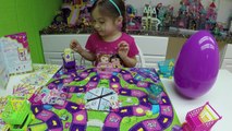 FAMILY FUN KIDS GAME SHOPKINS SHOPPING CART SPRINT   Big Egg Surprises Opening Surprise Toys