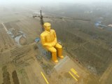 Giant statue of  Mao Tse-tung under construction 2016 毛澤東在建巨型雕像