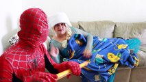 FROZEN ELSA vs DOCTOR! Elsa is Sick, Spiderman is Doctor! Superhero FUN