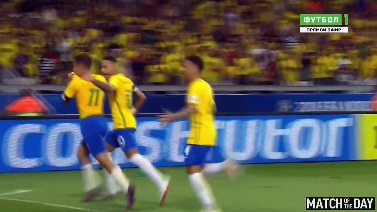 Philippe Coutinho Amazing Goal - Brazil vs Argentina 3-0 - World Cup 2018 10_11_2016 HD