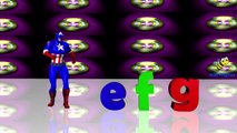Captain America Cartoons ABC Songs for Children | Alphabet Songs for Babies Children Nursery Rhymes