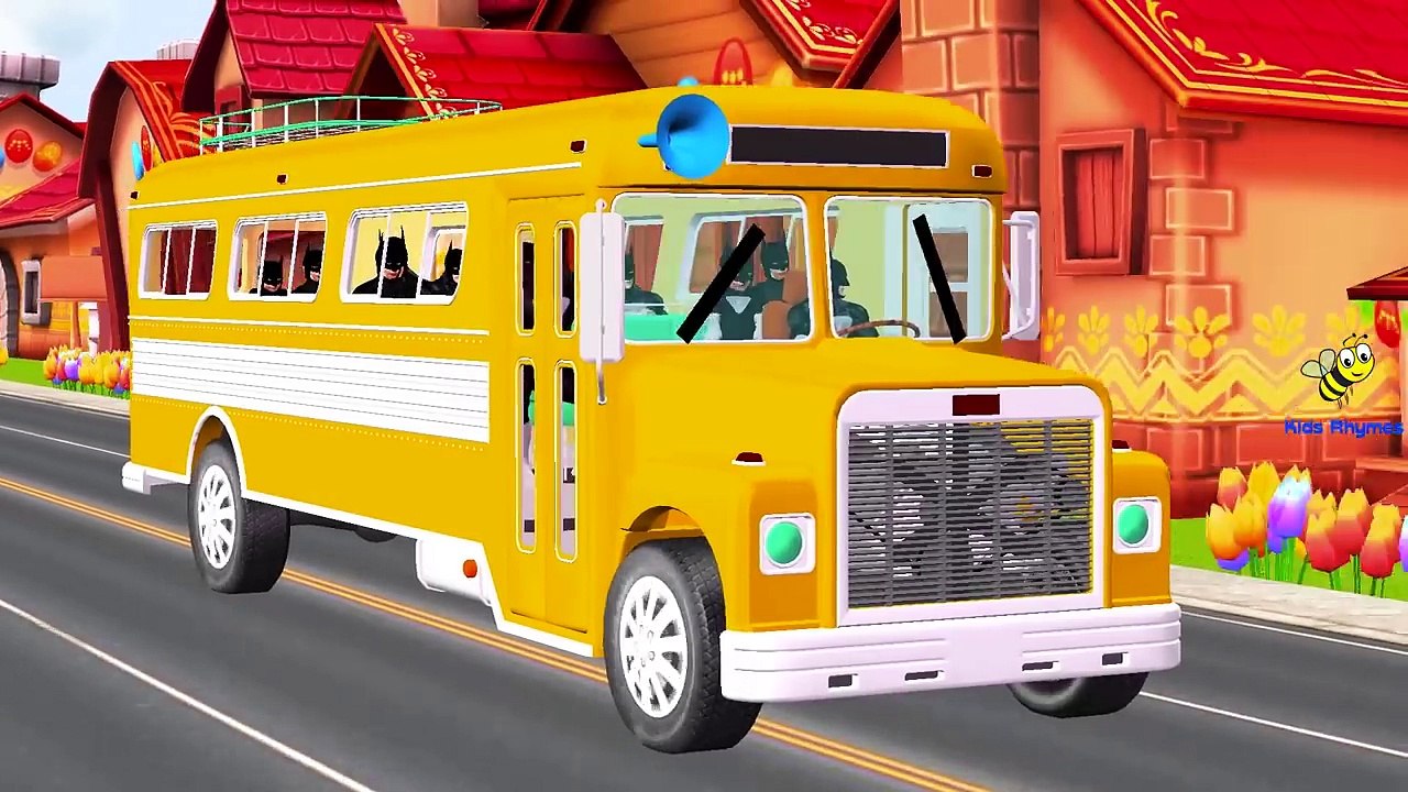 Ironman 3D Cartoon Finger Family Children Nursery Rhymes And Batman Wheels On The Bus Rhymes