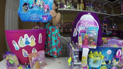MEGA HUGE DISNEY PRINCESS SURPRISE EGGS WORLDS BIGGEST TOY OPENING MagiClip Play-Doh Kid-Friendly