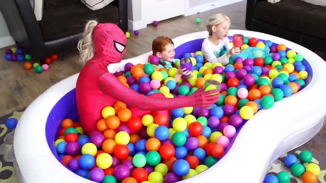 Spiderman Frozen Elsa Versus Venom Bubble Gum Challenge Superhero Fun in Real life Queen Elsa Bubble