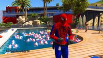 swimming pool with balls ball pit with kids song nursery rhymes spiderman