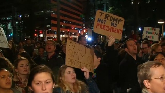 استمرار المظاهرات المناهضة لترامب في عدة مدن أميركية