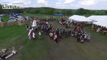 Drone speared at history festival