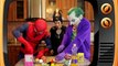 Spiderman vs Joker vs Pink Spidergirl - Ice Cream Party! w/ Ball Pit Frozen Elsa! - Fun Superheroes