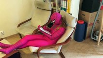 Spiderman & Pink Spider Girl & Spider Baby Funny #Superheroes in Real Life