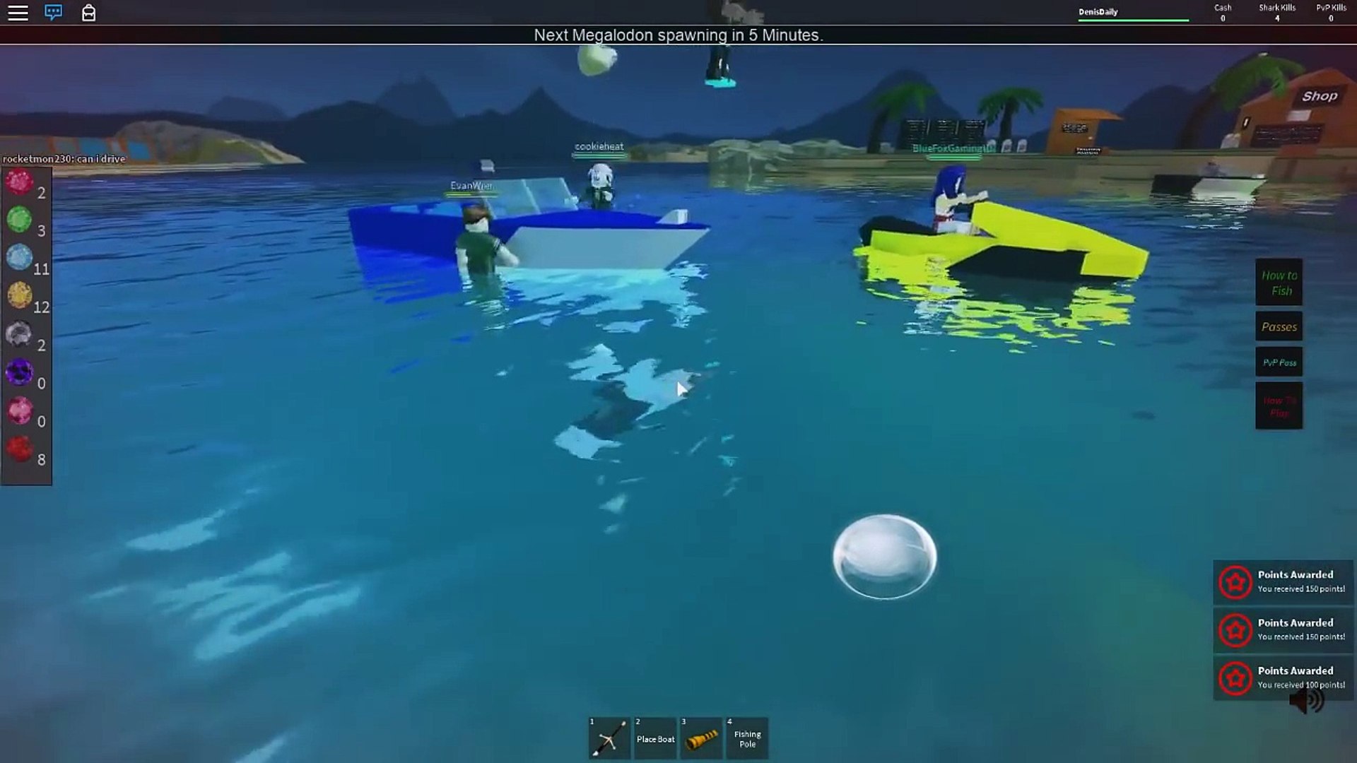 Roblox Adventures Shark Attack Killing The Megalodon Roblox Roleplay Video Dailymotion - megalodon roblox
