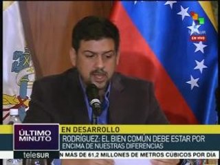 Venezuela: gob. y oposición emiten declaración conjunta