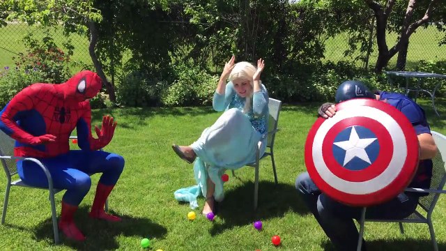 Spiderman Elsa Captain America vs Maleficent Joker Gorilla Ball Fight Superhero Kids In Real Life