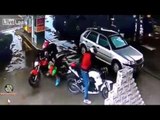 Thief try to steal a motorcycle but get tackled by Owner|Youngster's Choice.
