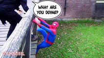 SPIDERMAN and Batman Treasure at Castle Spiderman Fun Superhero Movie In Real Life SHMIRL