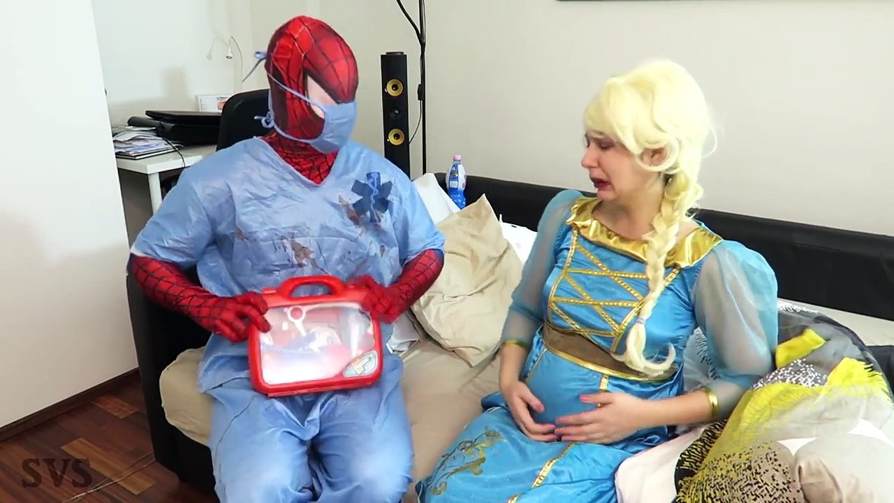 FROZEN ELSA vs DOCTOR! Elsa is Sick, Spiderman is Doctor! Funny Superhero Movie in Real Life