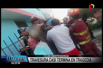 Independencia: brazo de niña queda incrustado en reja de seguridad