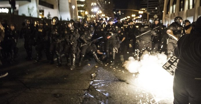 Tear Gas Reportedly Deployed During Portland Trump Rally
