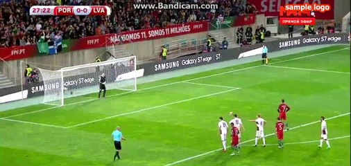 Cristiano Ronaldo Penalty Goal HD - Portugal 1-0 Latvia