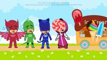 Spiderman & Masha w PJ Masks eat Ice cream #Lollipop Balloon