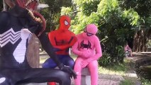 Frozen Elsa fight EURO 2016 vs Spiderman, Venom Black Spider man Maleficent Fun Superheroes