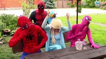 Frozen Elsa Loses Her Head! w/ Spiderman, Joker, Pink Spidergirl, Maleficent - Hulk & Headless Elsa