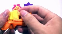 STAR COLORFUL PLAY DOH!!!- Lego kinder surprise eggs peppa pig español