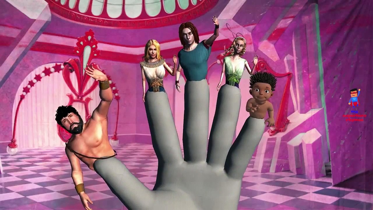 Finger Family Hercules Cartoon Nursery Rhymes | 3D Finger Family for Children Cartoon Rhymes