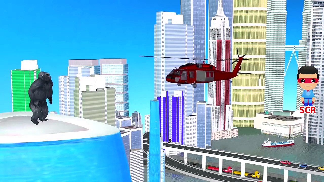 King Kong Finger Family Nursery Rhymes | King Kong Cartoons For Children | Gorilla Finger Family