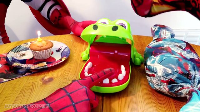 Spiderman Happy Birthday w/ Iron Man, Captain America, Venom & Joker Superheroes Movie in Real Life